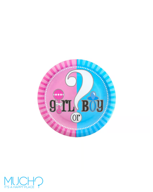 Gender Reveal 7 inch Plates