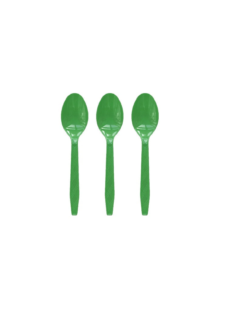 Green Plastic Cutlery Set