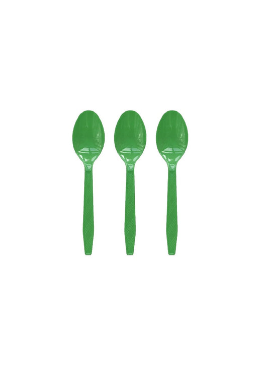 Green Plastic Cutlery Set