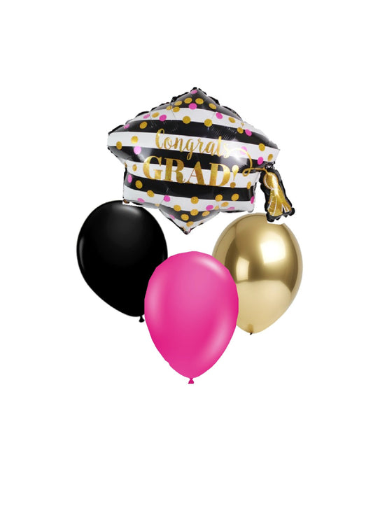 Graduation Hat Balloons Bunch
