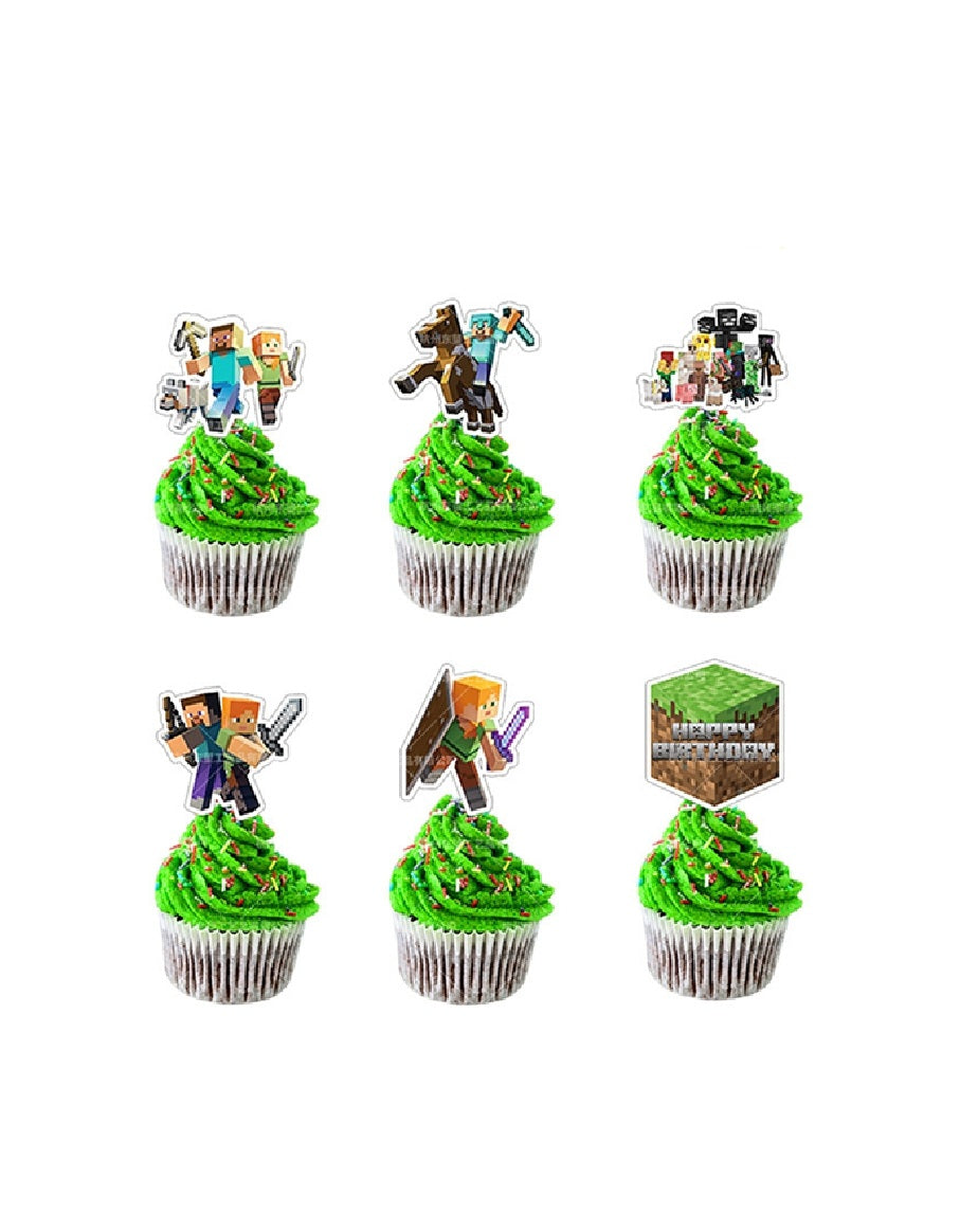 Minecraft Cupcake Toppers