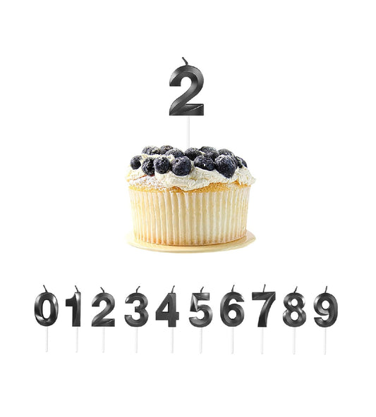 Number Candles Black