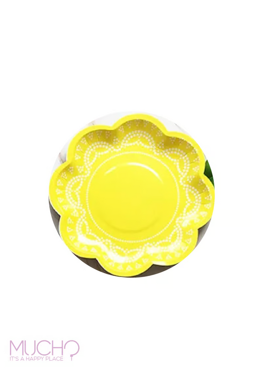 Polka Dots Floral Plates