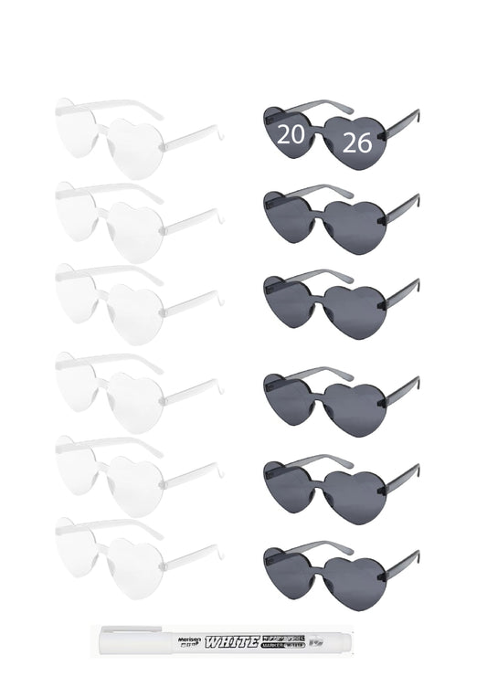 DIY New Year Glasses Set (Pack of 12)