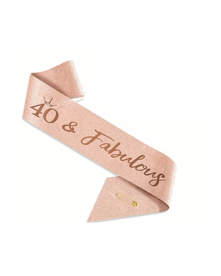40 Birthday Sash