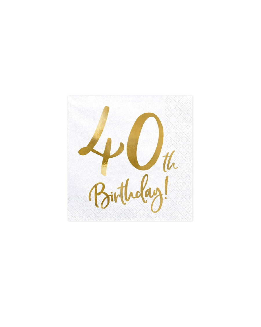 40th Birthday Napkins