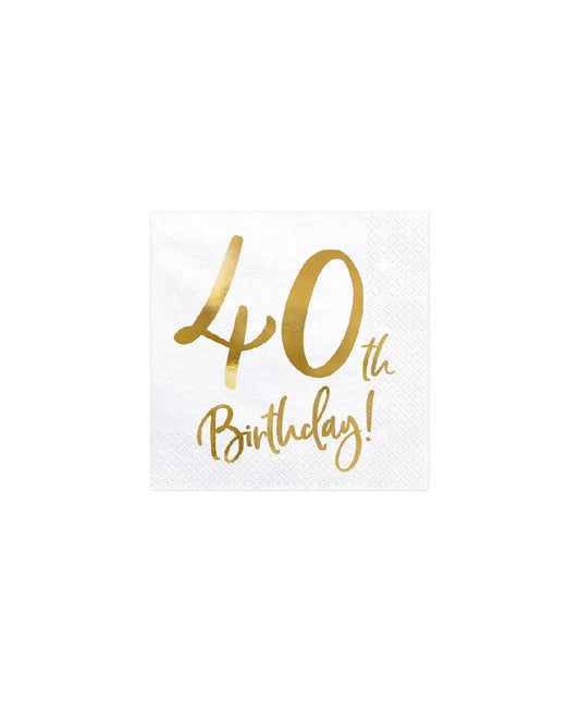 40th Birthday Napkins