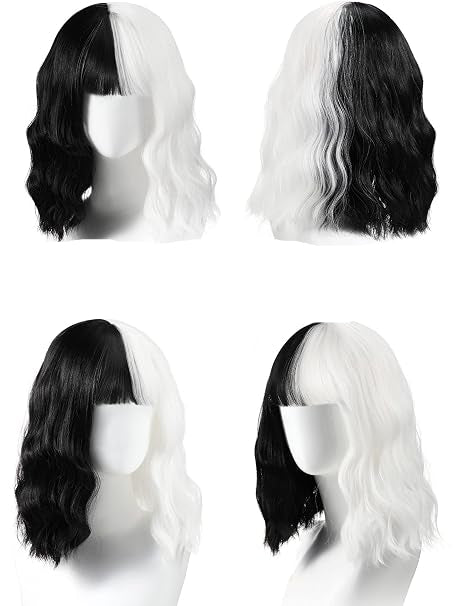 Black and White Kids Wigs Cosplay