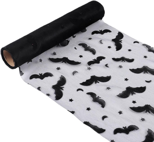 Halloween Bat Spiderwebs Rectangular Gauze Runner