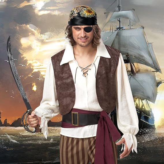 Pirate Head Scarf Cosplay for Halloween Costume Party