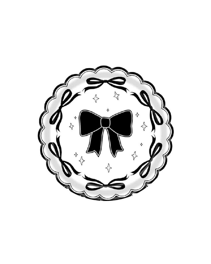 Black Bow 9IN Plate