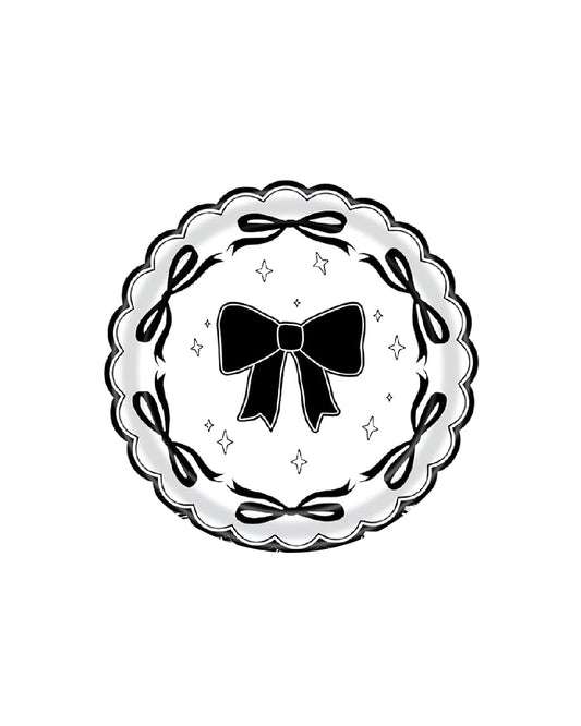 Black Bow 9IN Plate