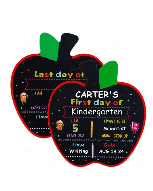 Apple Shaped First/Last Day of School Board