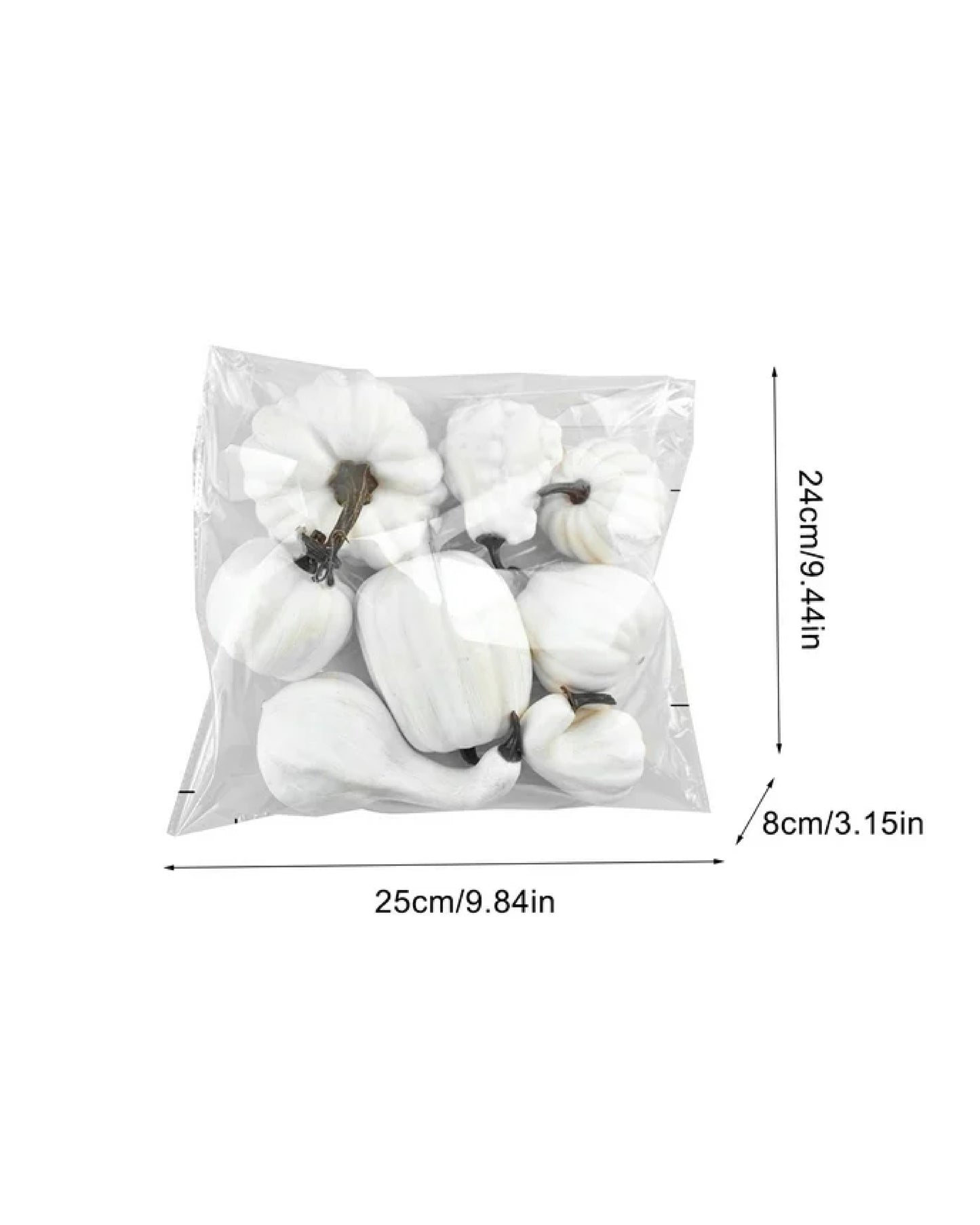 DIY White Pumpkin (Pack of 8)
