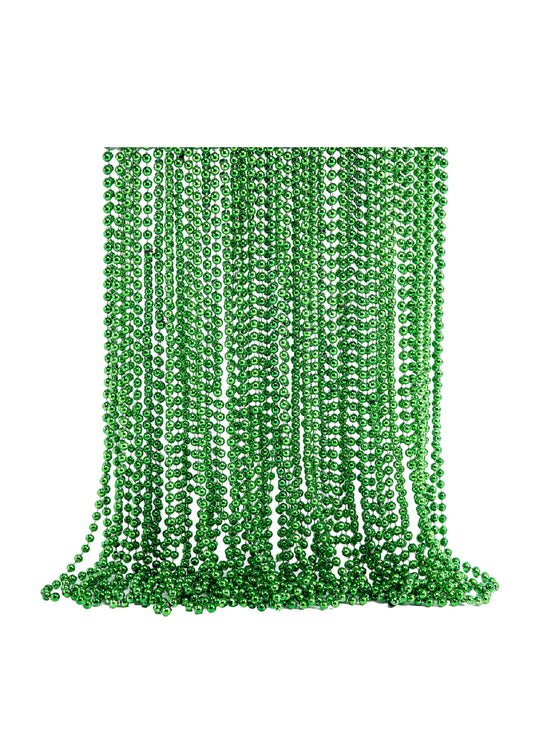 St Patrick's Day Green Bead Necklaces (Pack of 12)