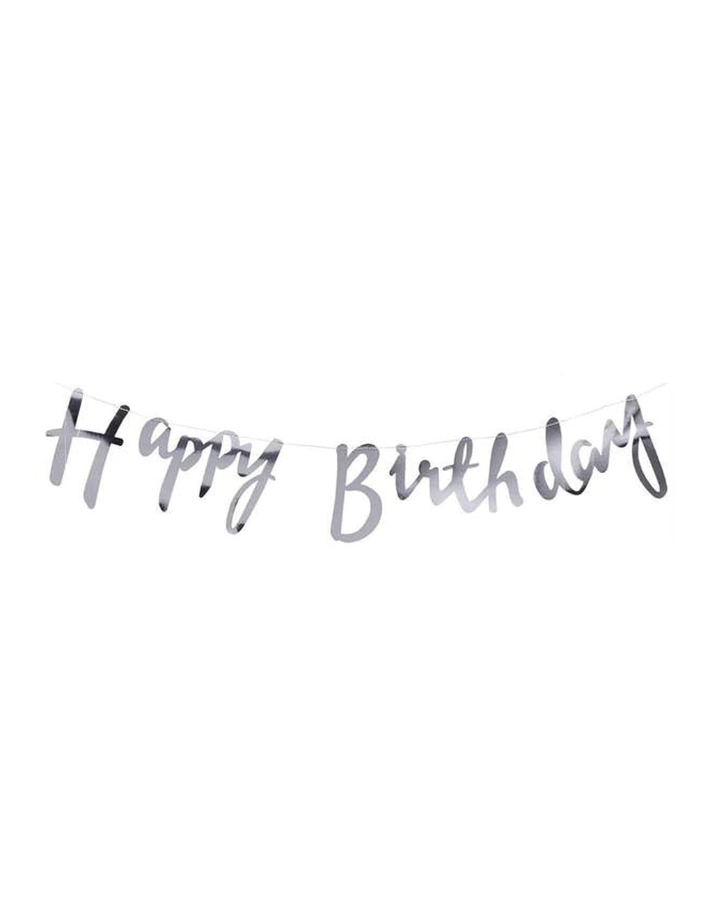 Happy Birthday Silver Banner