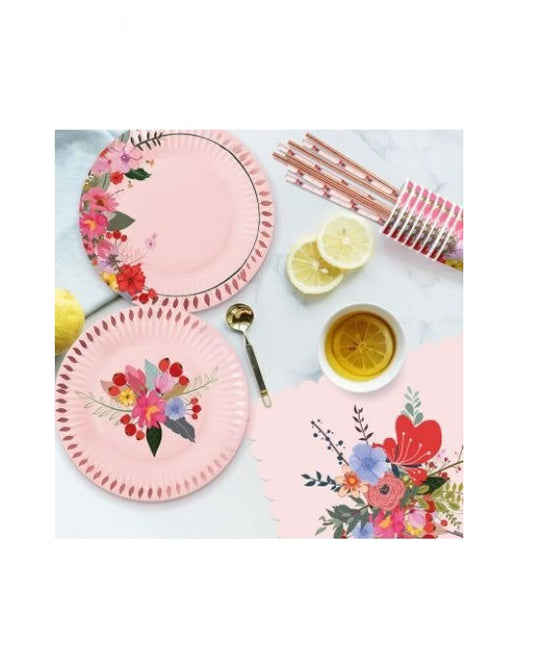 Floral 8 Inch Plates