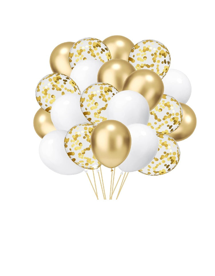 White Balloons Bunch