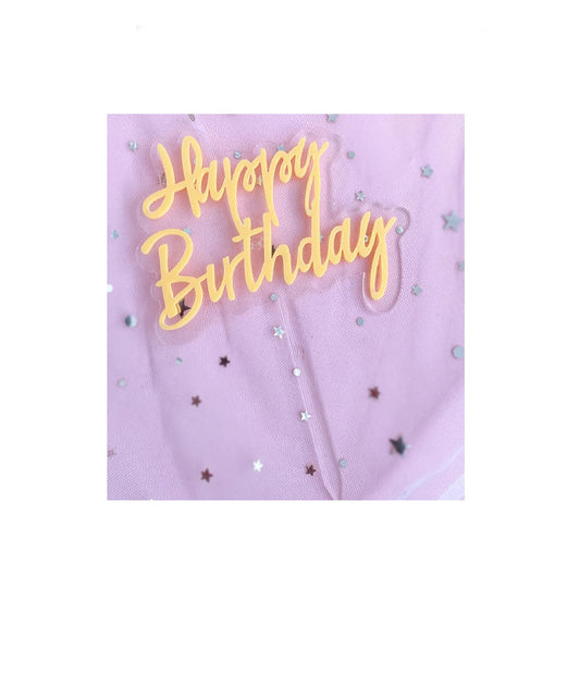 Happy Birthday Cake Topper