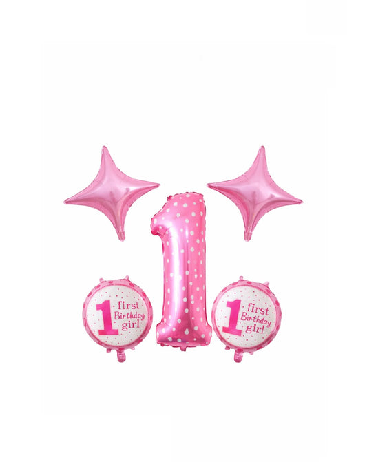 First Birthday Balloons Set