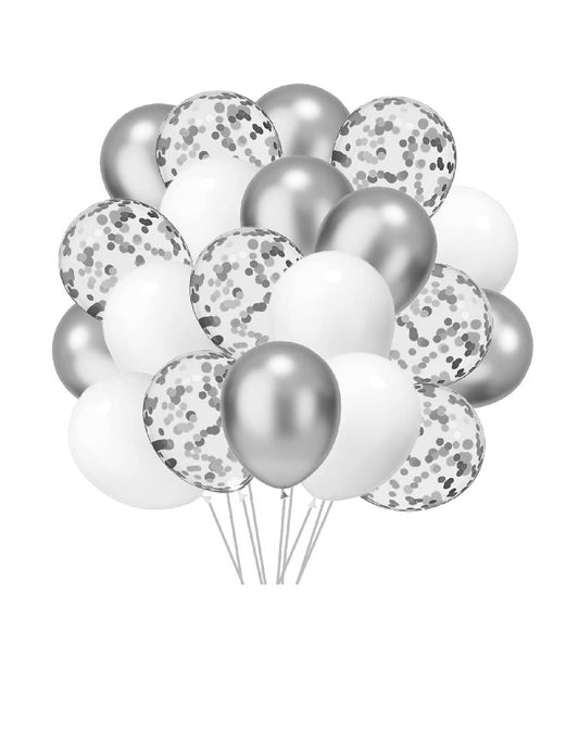 White Balloons Bunch