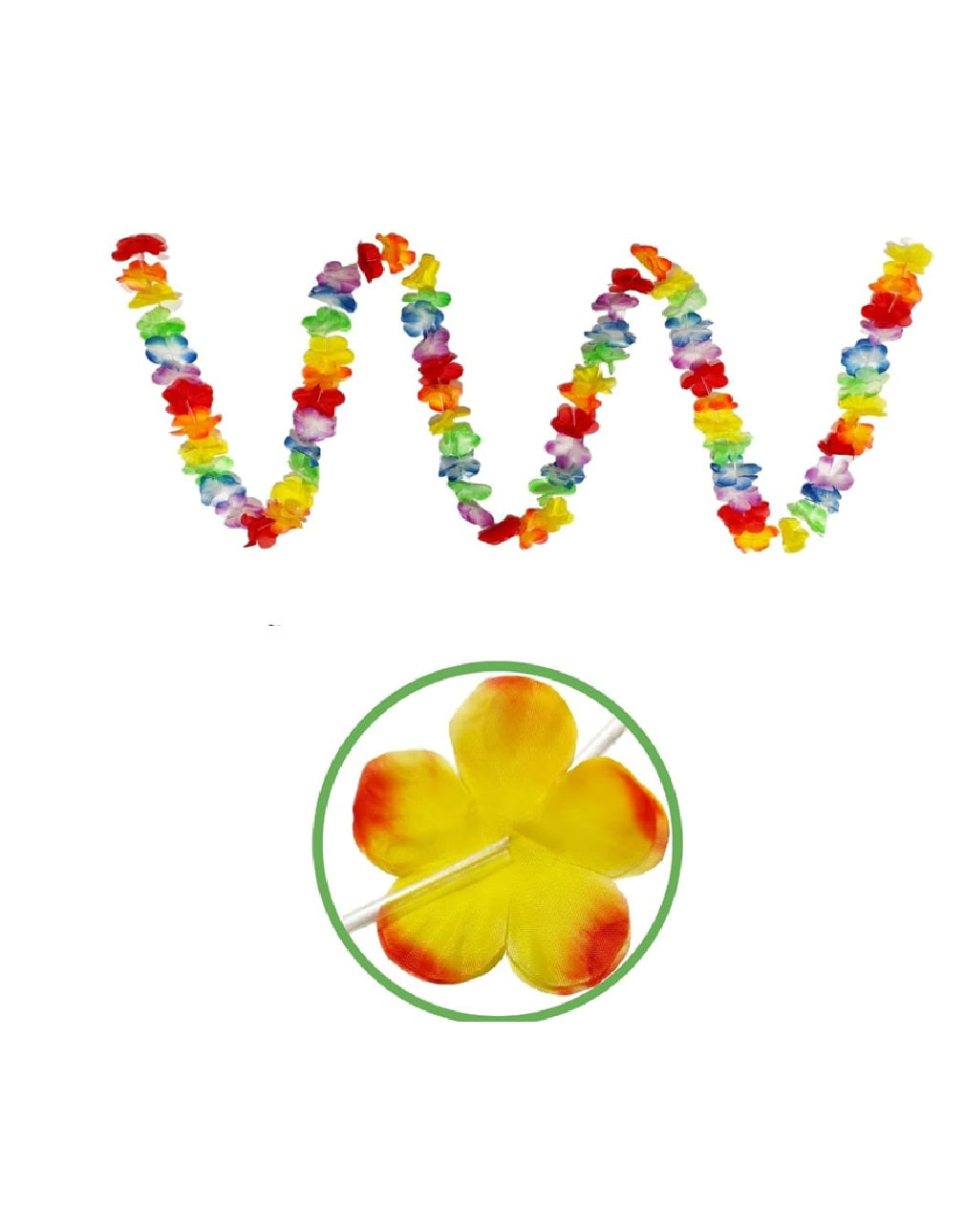 Tropical Multicolored Garland Flower Leis