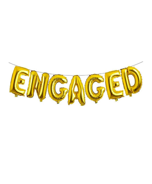 Engaged Balloons Banner