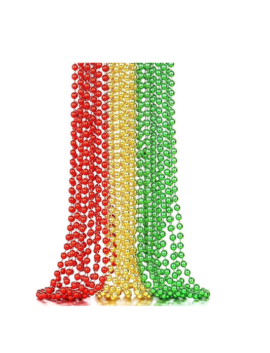 Christmas Bead Necklaces(Pack of 12)