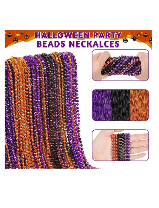 Halloween Bead Necklaces(Pack of 12)