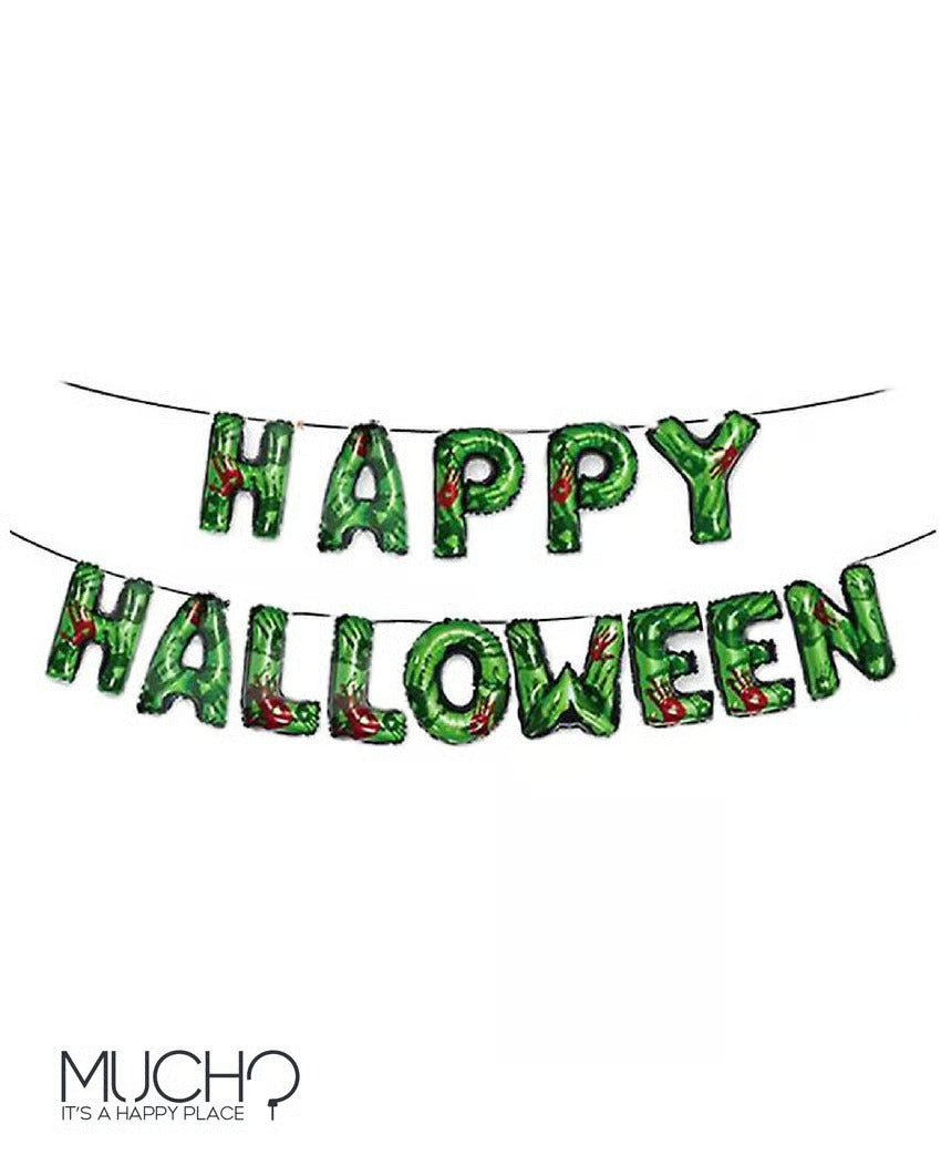 Happy Halloween Balloons Banner