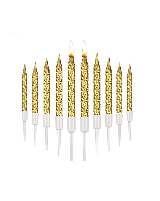 Small Metallic Birthday Candle
