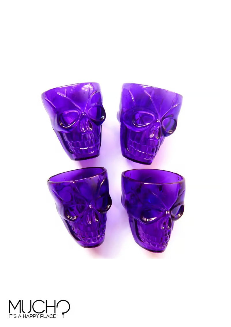 Skull Plastic Mini Cups (Pack of 4)