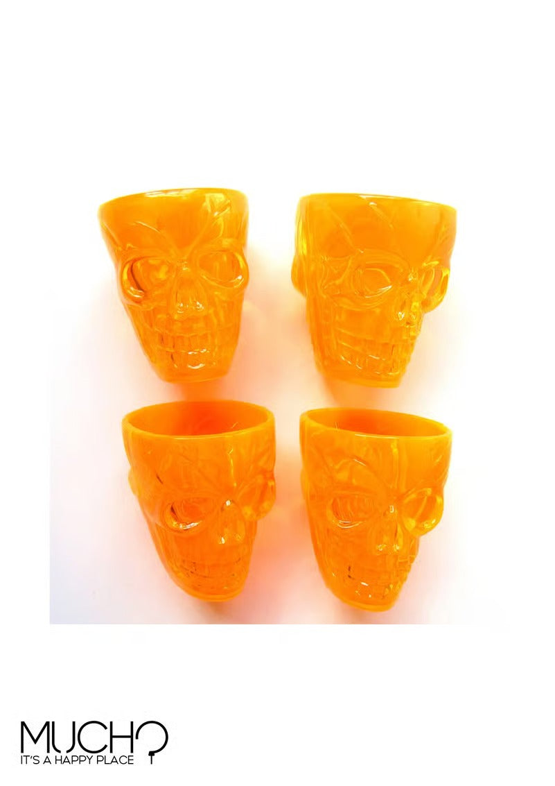 Skull Plastic Mini Cups (Pack of 4)