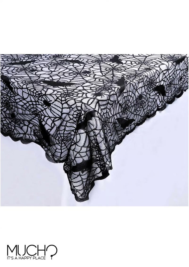 Black Lace Table Cover