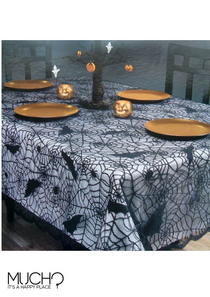 Black Lace Table Cover