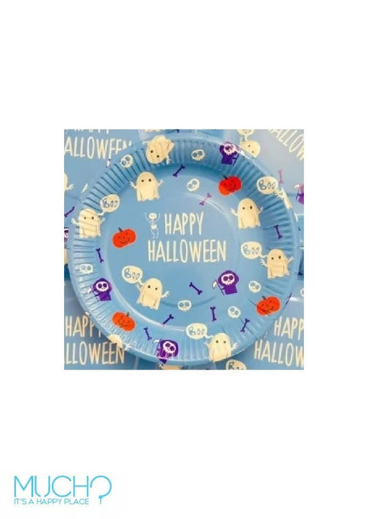 Happy Halloween Blue 7 Inch Plates