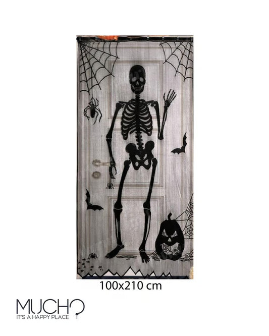 Black Lace Skeleton Curtain