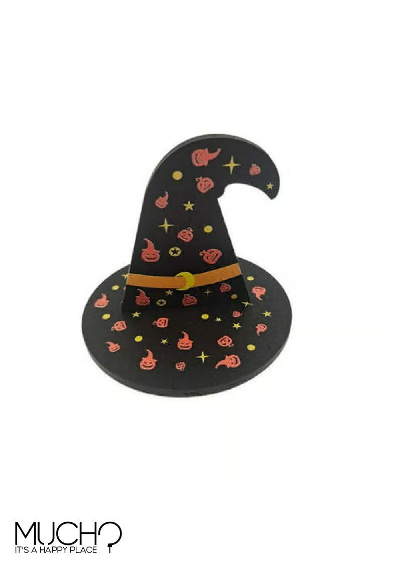 Wooden Witch Hat Decoration