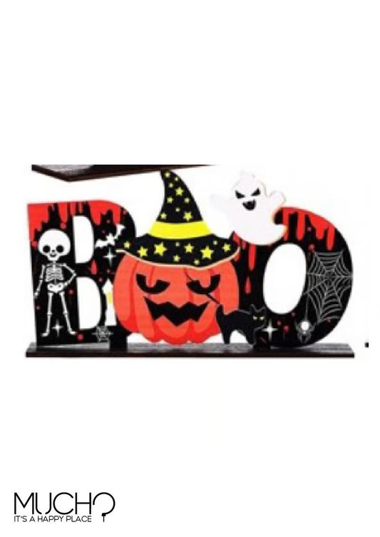 Wooden Boo Decoration