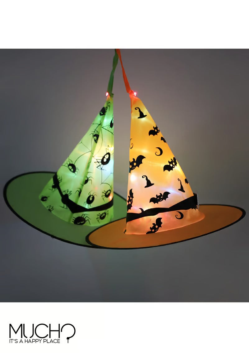 Light up Orange Decoration Witch Hat