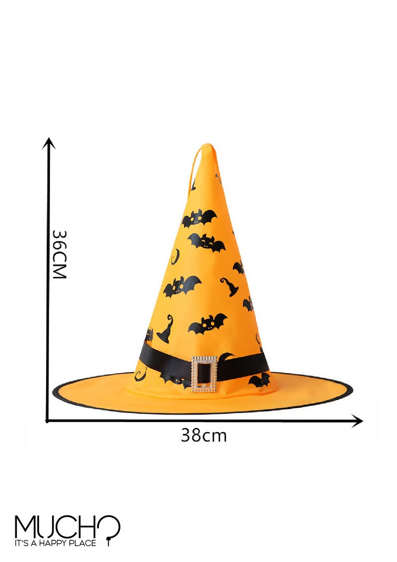 Light up Orange Decoration Witch Hat