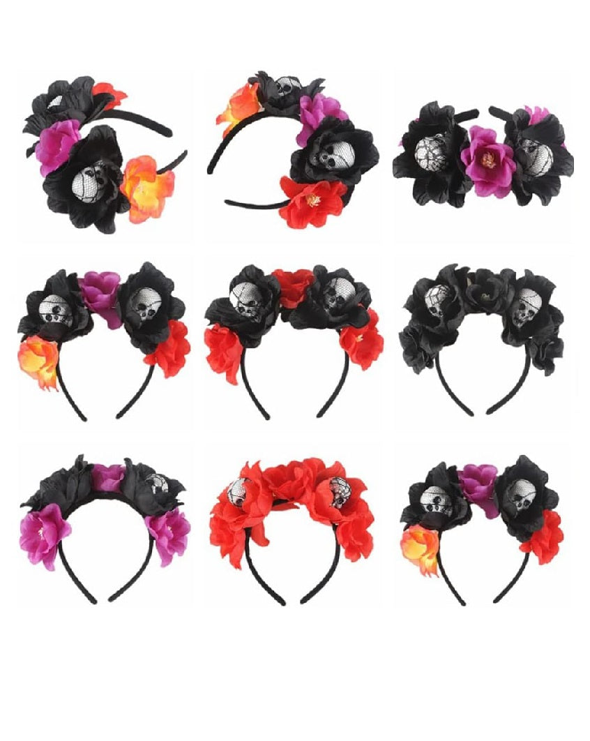 Flower Skull Headband