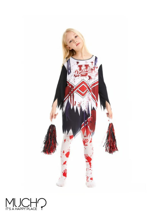 Girls Zombie Cheerleader Costume