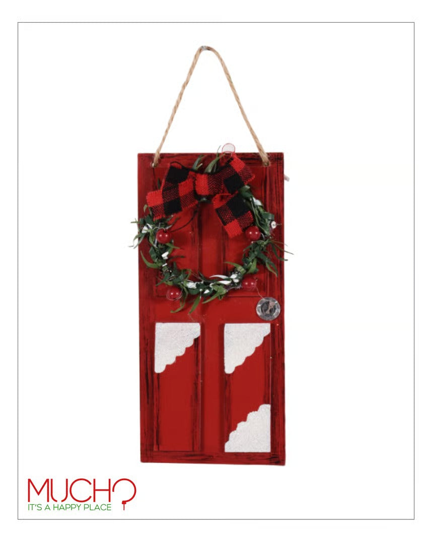 Holiday Doors with Wreath Ornaments