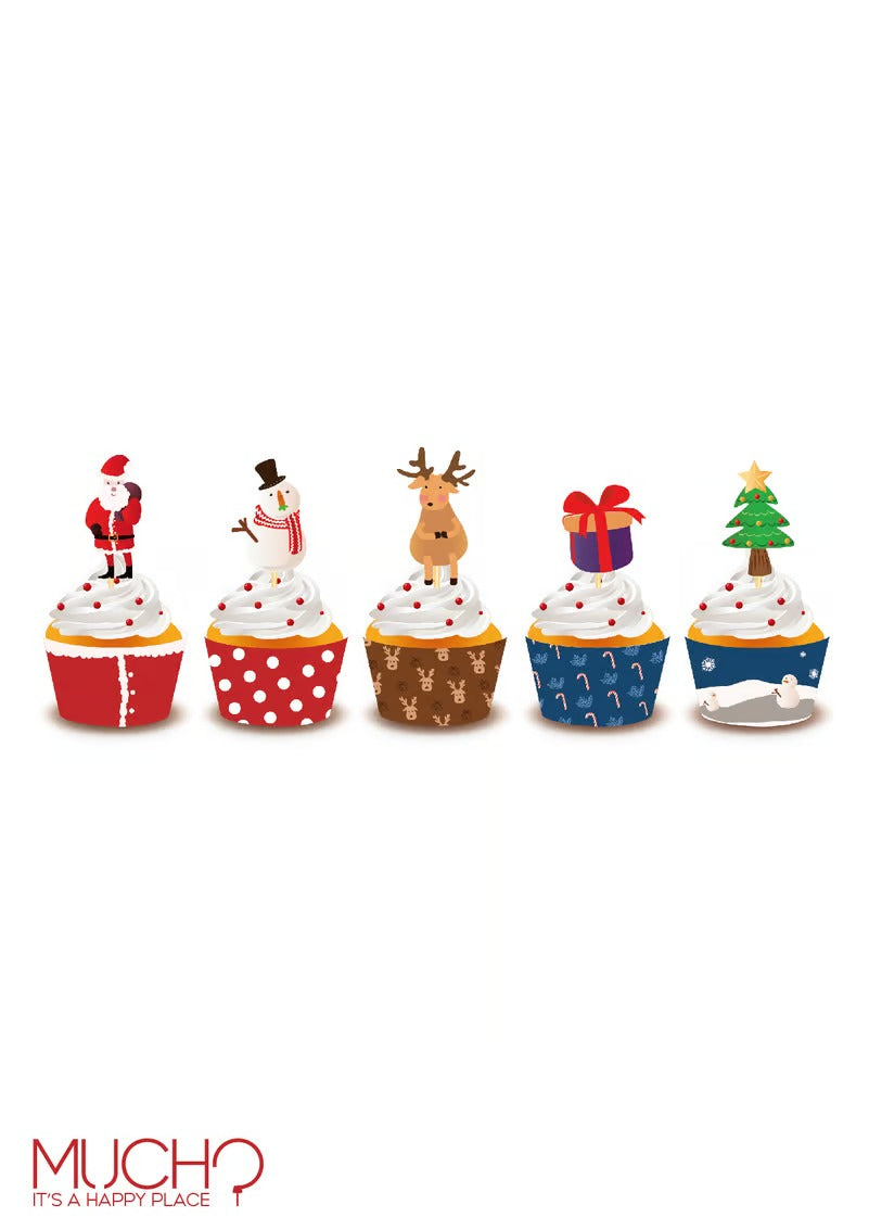 Christmas Cupcake Toppers/Wrappers