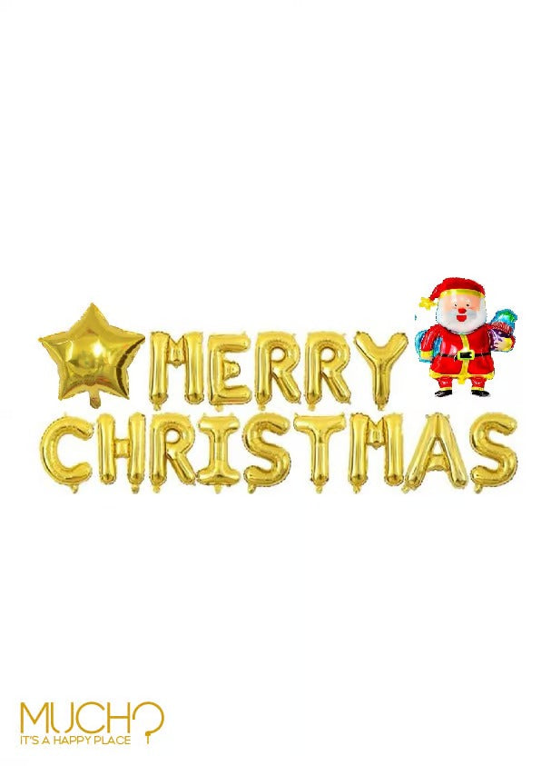 Merry Christmas Balloon Banner