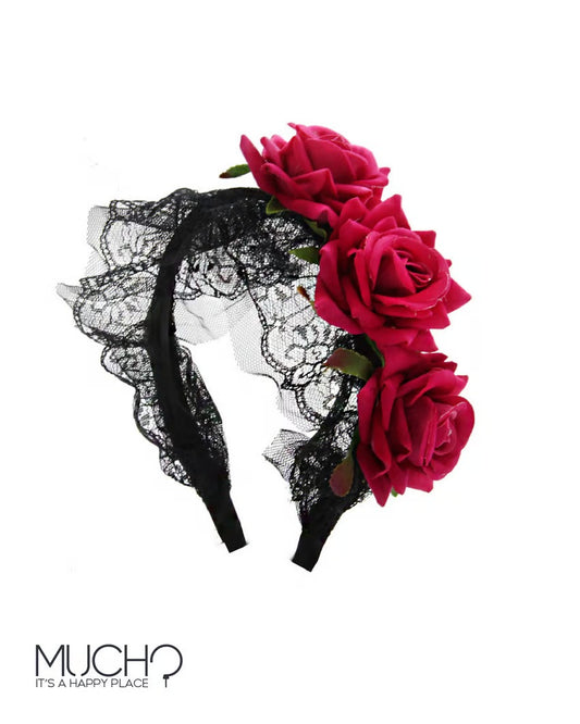 Dead Flower Lace Headband