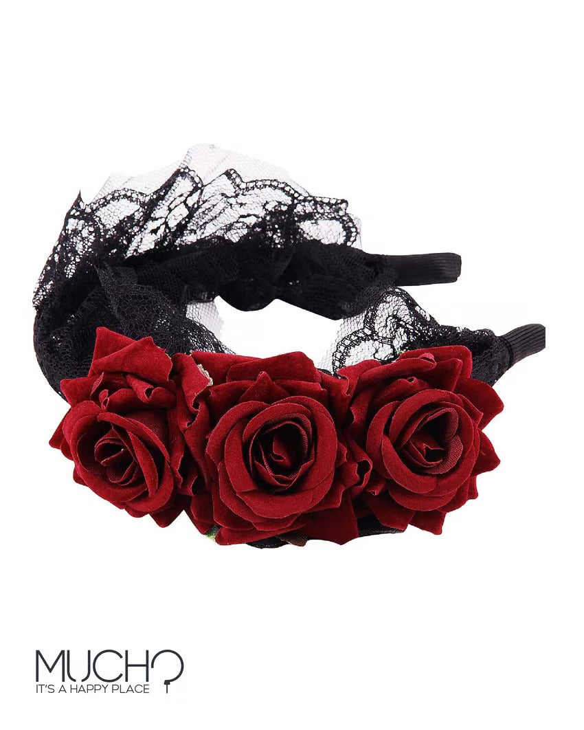 Dead Flower Lace Headband