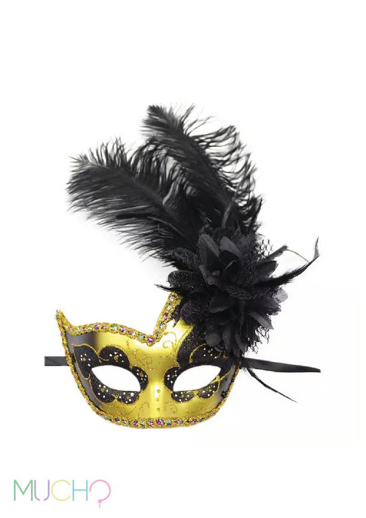 Feather Mardi Gras Masquerade Mask