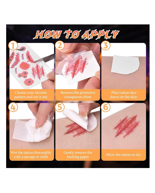 Halloween Scar Tattoos Makeup